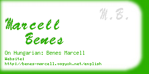 marcell benes business card